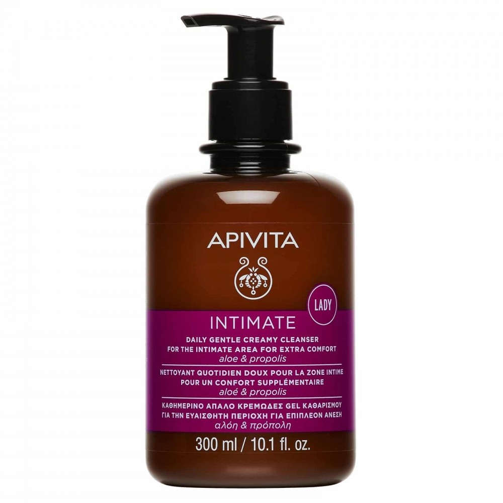 Apivita Intimate Lady Κρεμώδες Καθαριστικό για την Ευαίσθητη Περιοχή 300ml