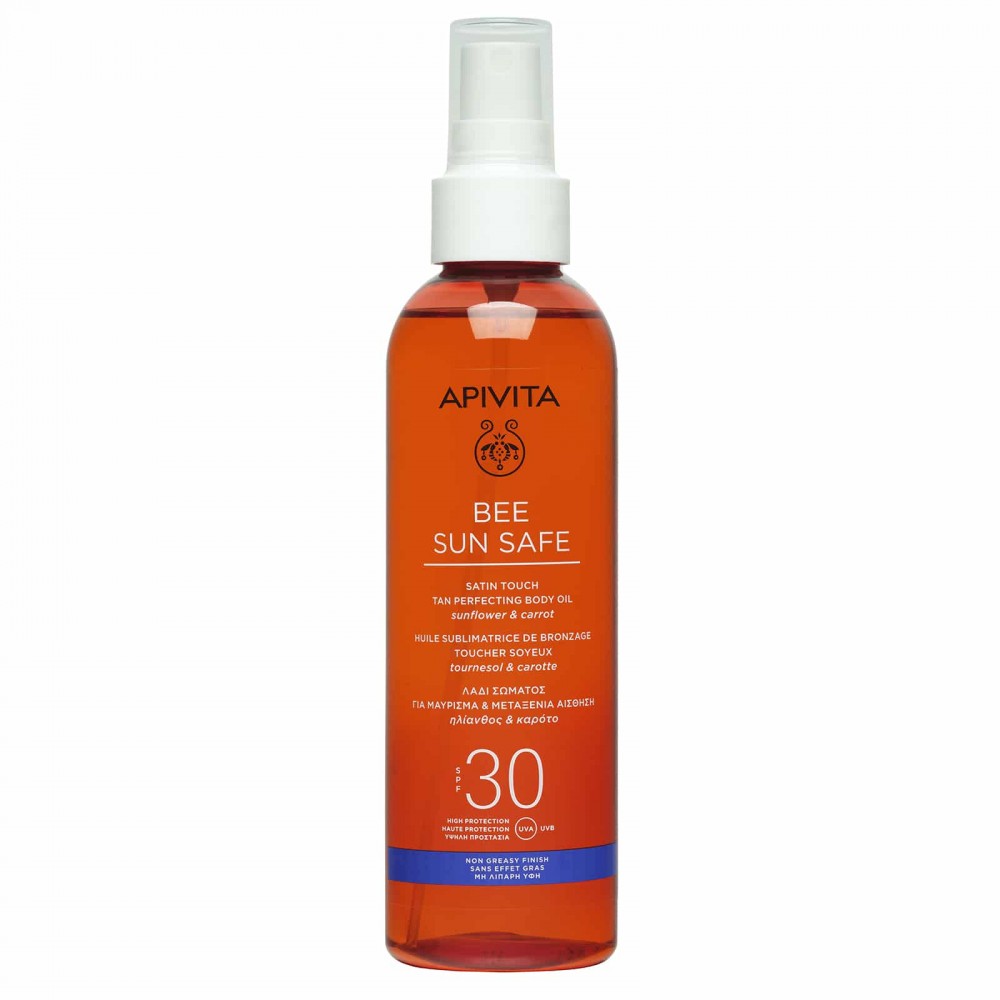 Apivita Bee Sun Safe Λάδι Σώματος για Μαύρισμα & Μεταξένια Αίσθηση SPF30 200ml