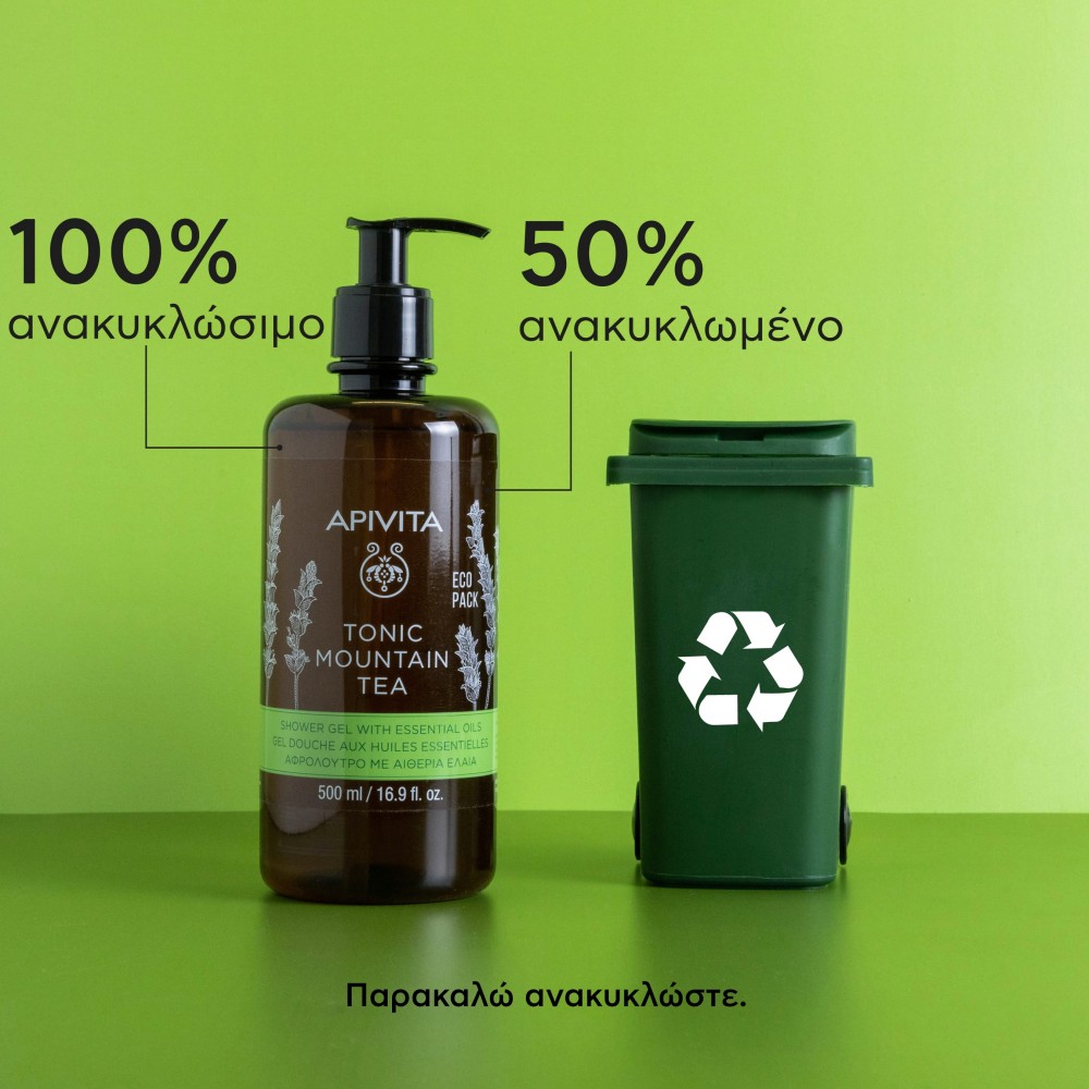Apivita Αφρόλουτρο Tonic Mountain Tea 500ml