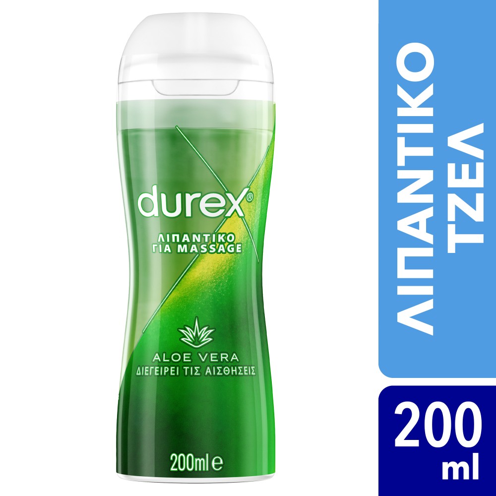 Durex Λιπαντικό Διεγερτικό Gel Play Massage 2 in 1 Aloe Vera, 200ml