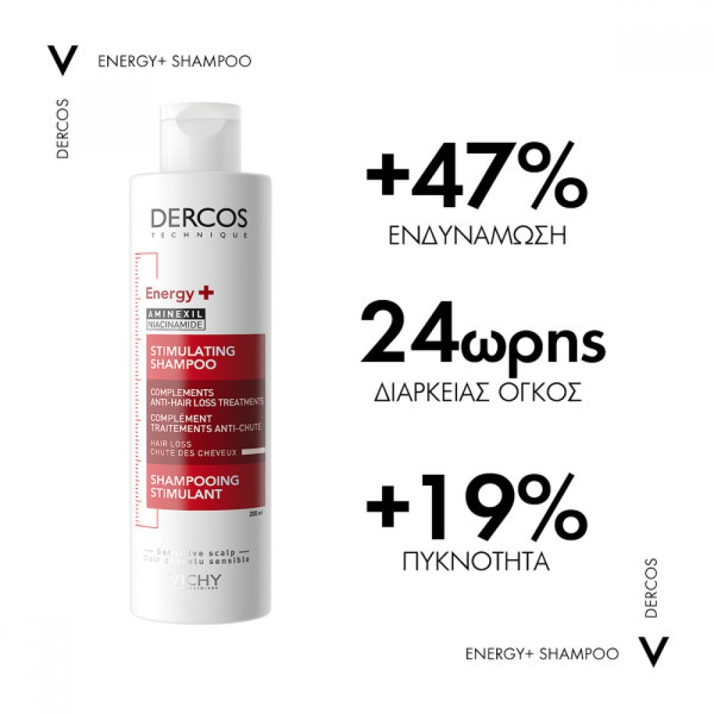 Dercos Energy+ Δυναμωτικό Σαμπουάν κατά της Τριχόπτωσης 
