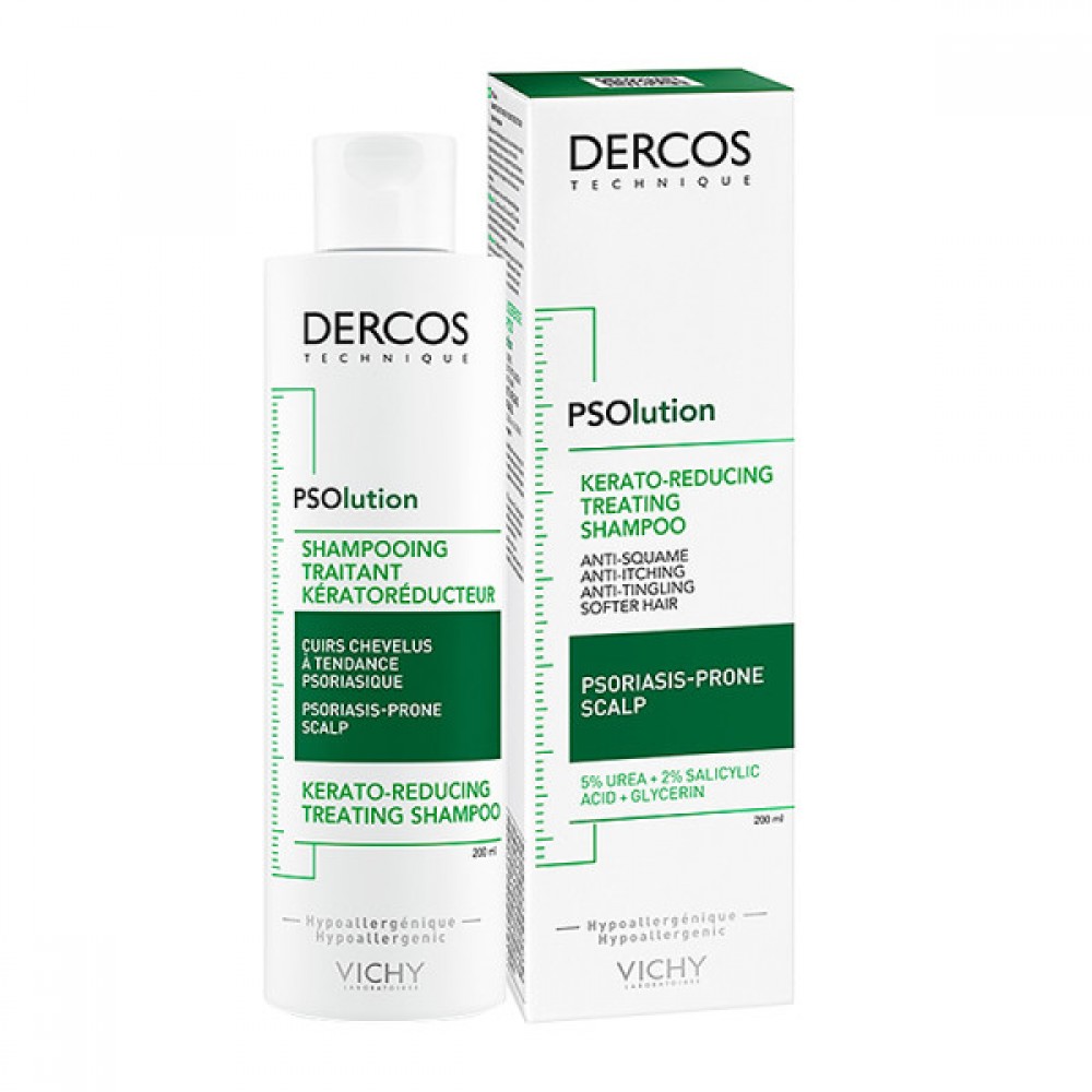 Dercos PSOlution Σαμπουάν για το τριχωτό με τάση Ψωρίασης, κατά των λέπιων και του κνησμού x200ml