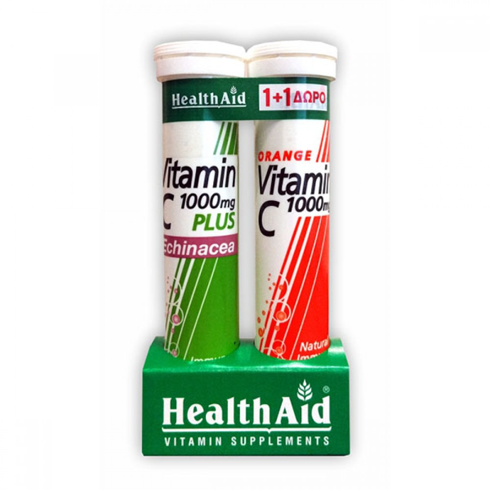 Health Aid Vitamin C 1000mg & Εχινάκεια 1+1 x20eff.tabs