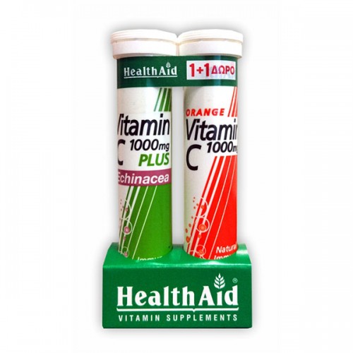 Health Aid Vitamin C 1000mg & Εχινάκεια 1+1 x20eff.tabs