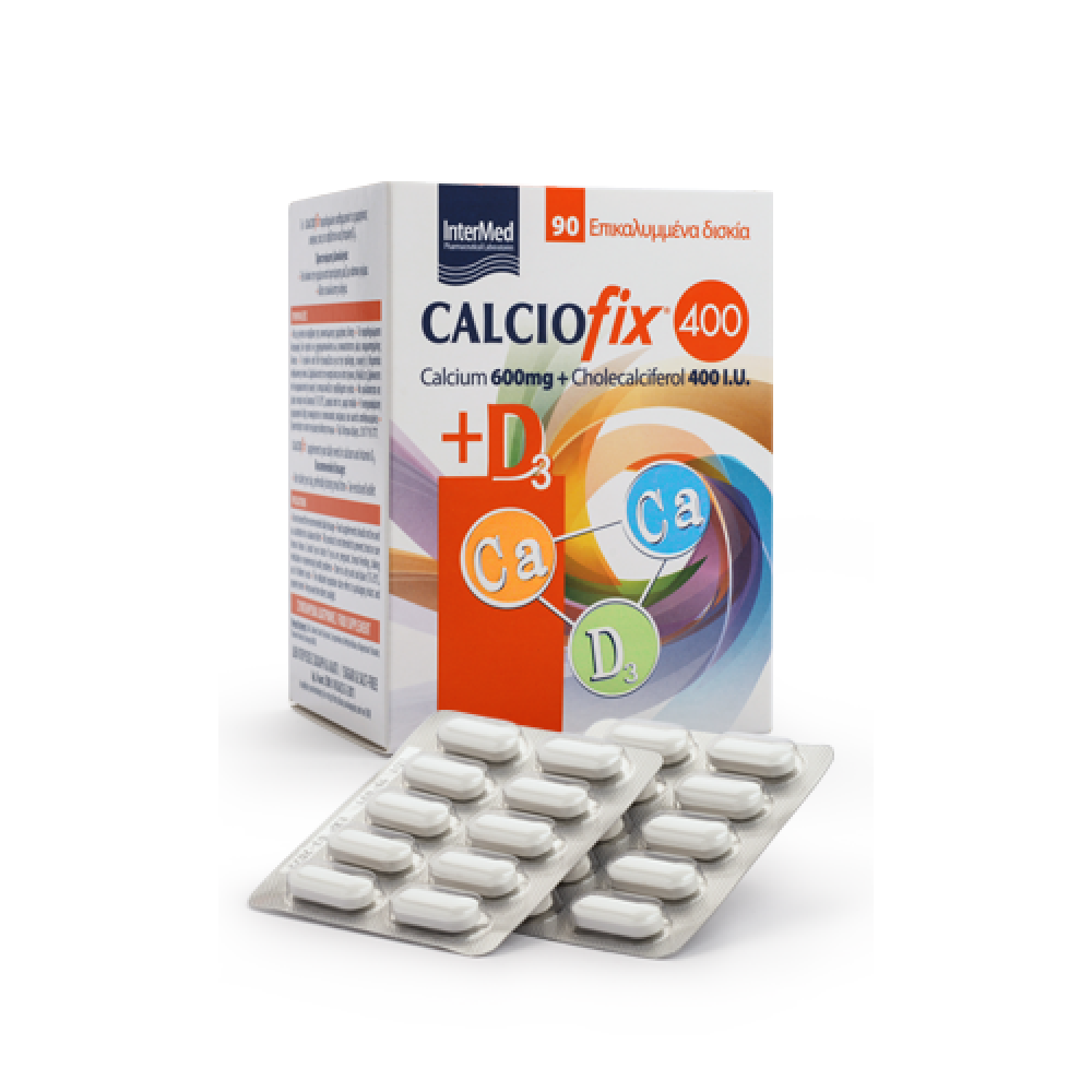 Intermed Calciofix 400 Καταπινόμενα δισκία 600mg ασβεστίου + 400IU D3