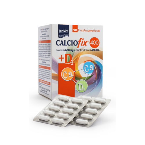Intermed Calciofix 400 Καταπινόμενα δισκία 600mg ασβεστίου + 400IU D3