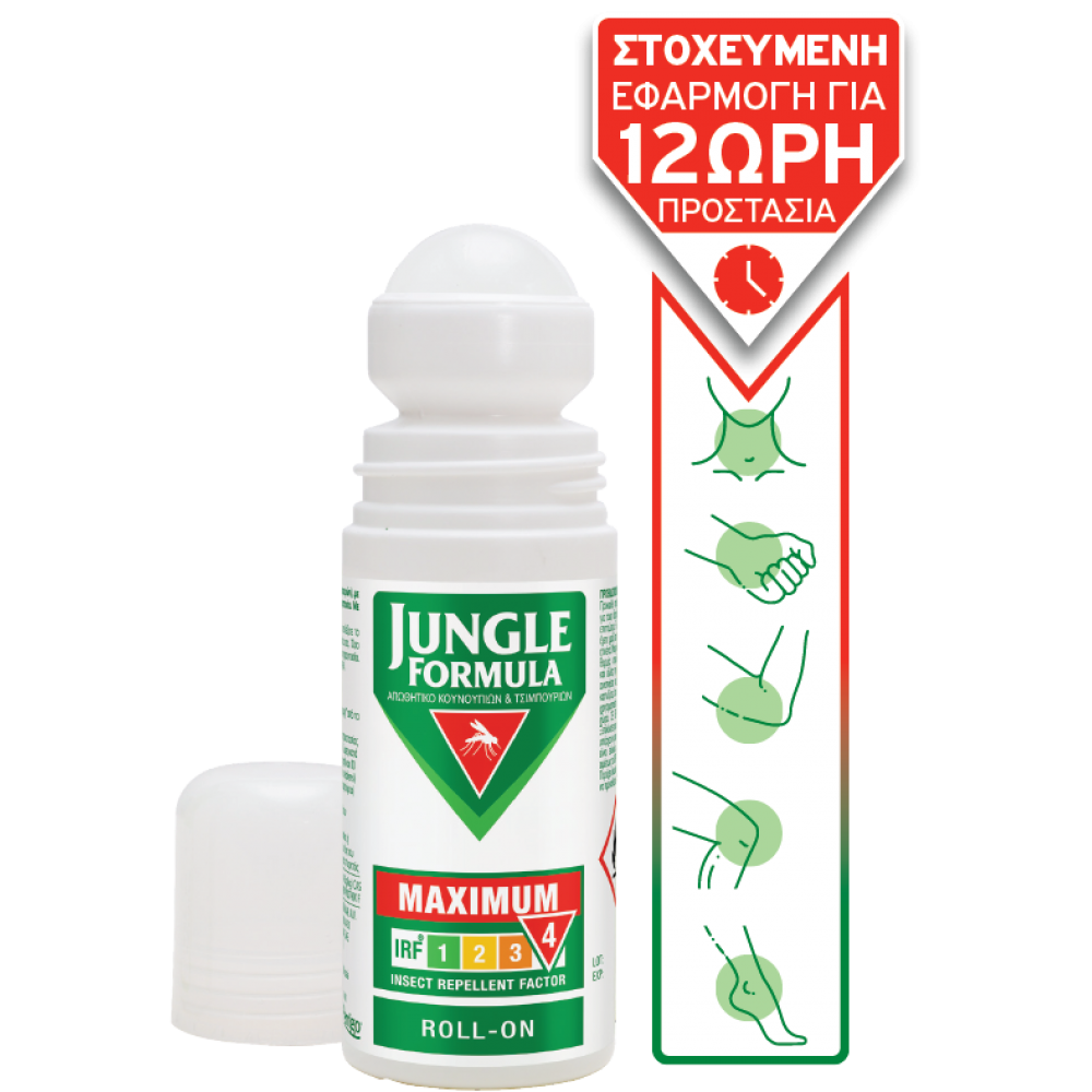 Jungle Formula Maximum Αντικουνουπικό Roll On 50ml