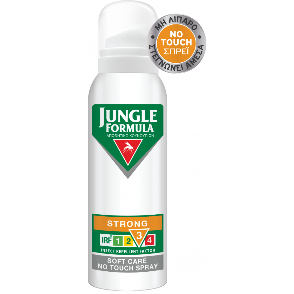Jungle Formula Strong Soft Care No Touch Αντικουνουπικό Σπρέι 125ml
