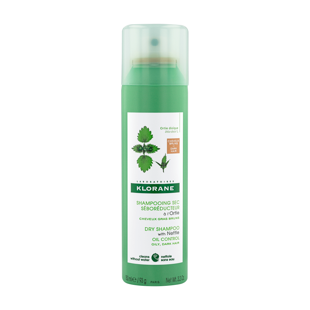 Klorane Ξηρό Σαμπουάν με Τσουκνίδα για λιπαρά καστανά-μαύρα μαλλιά 150ml