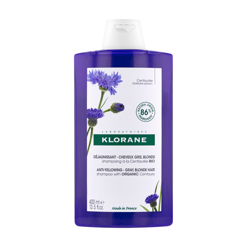 Klorane Σαμπουάν με Κενταύρια  για Γκρίζα Ξανθά Μαλλιά 400ml