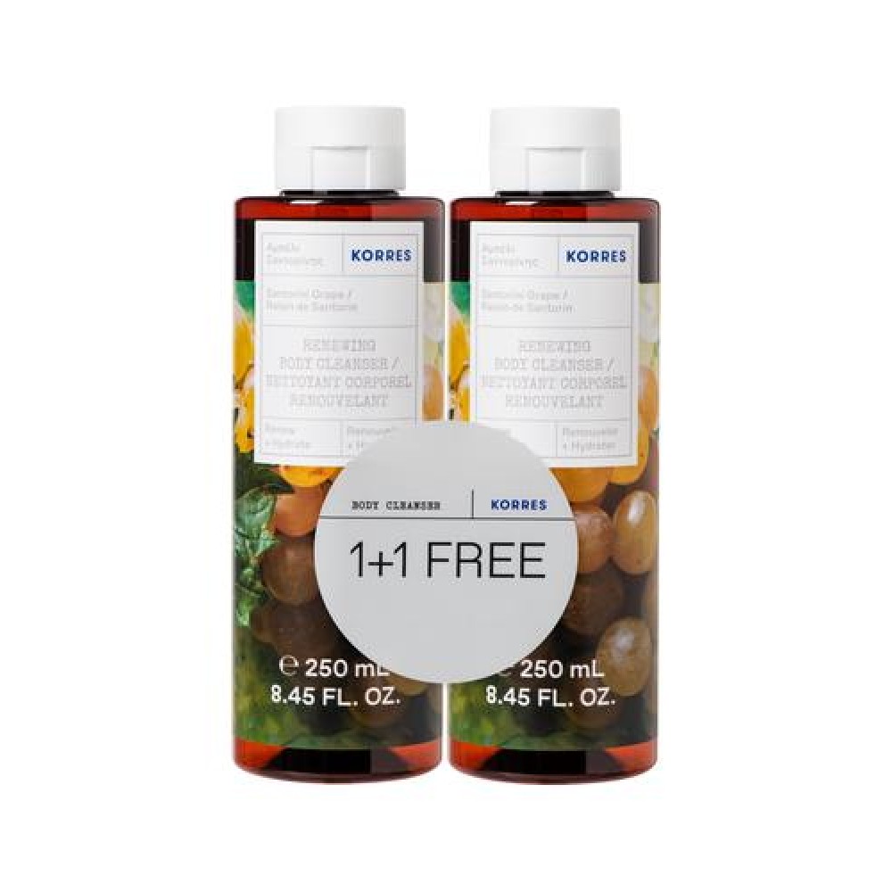 Korres Αφρόλουτρο Αμπέλι Σαντορίνης 1+1 250ml