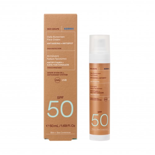 Korres Αντηλιακό Προσώπου Κόκκινο Σταφύλι SPF50 50ml