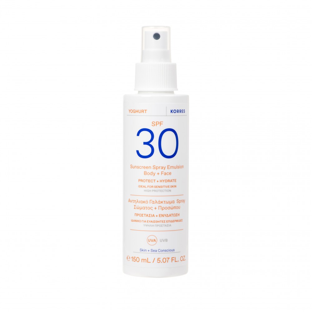 Korres Αντηλιακό Spray Σώματος & Προσώπου Γιαούρτι SPF30 150ml