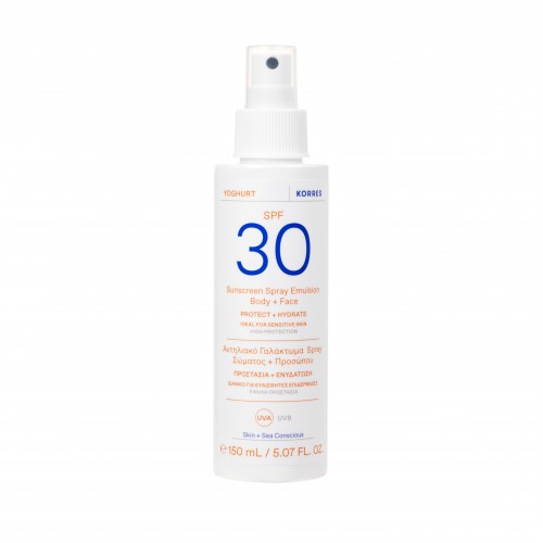 Korres Αντηλιακό Spray Σώματος & Προσώπου Γιαούρτι SPF30 150ml