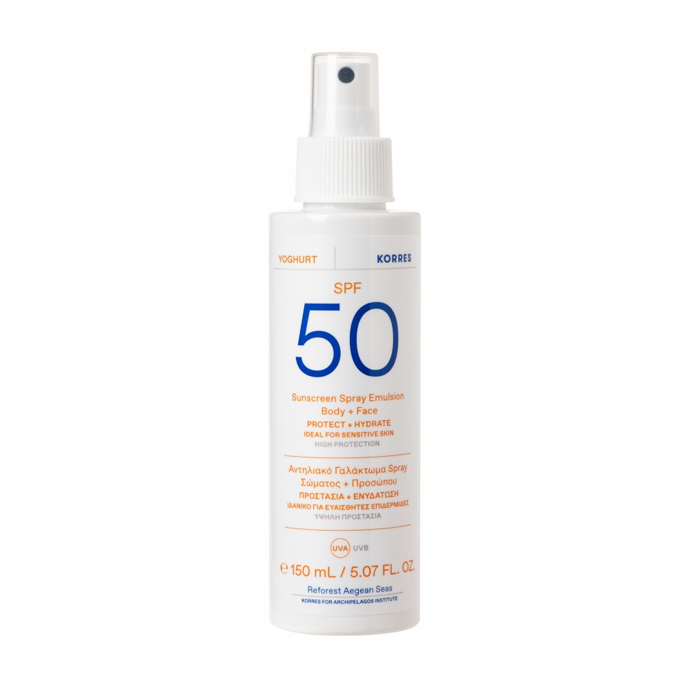 Korres Αντηλιακό Spray Σώματος & Προσώπου Γιαούρτι SPF50 150ml