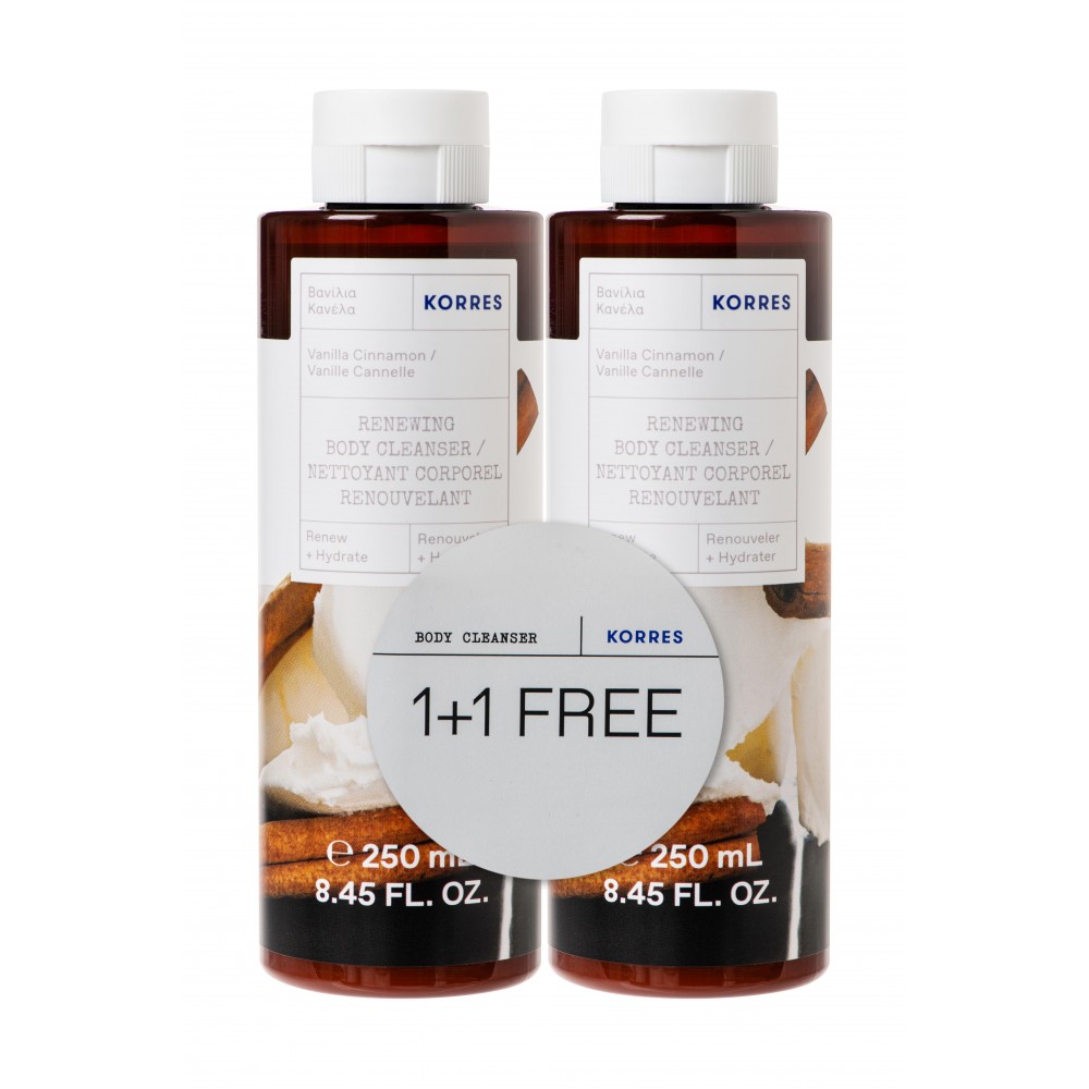 Korres Αφρόλουτρο Βανίλια Κανέλα 1+1 250ml