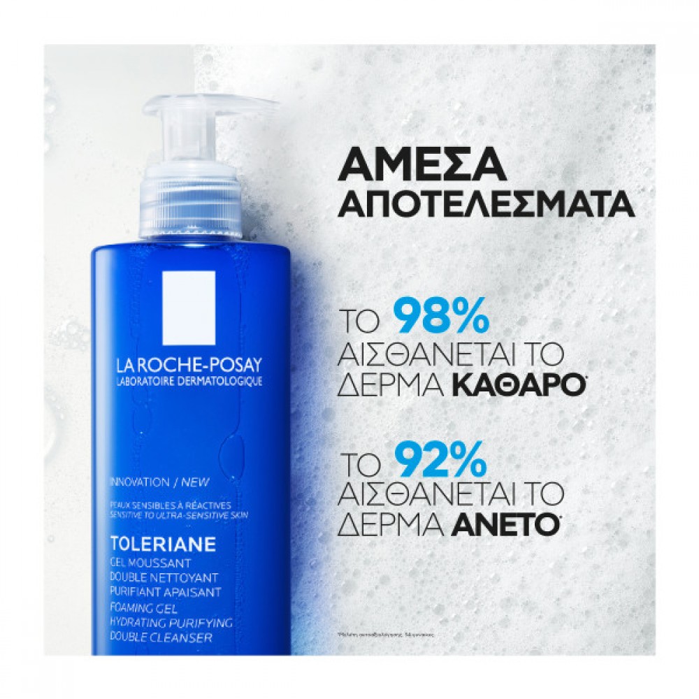 La Roche-Posay Toleriane Αφρώδες Gel Καθαρισμού Προσώπου Για Ευαίσθητο Δέρμα 400ml