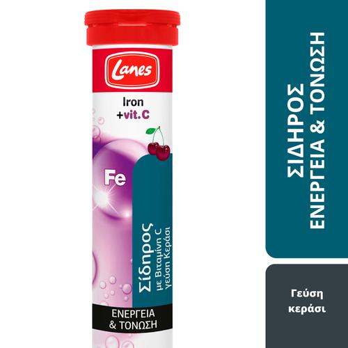 Lanes Αναβράζον Σίδηρος με Βιταμίνη C & γεύση κεράσι