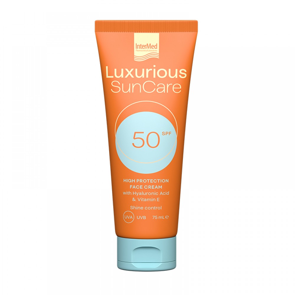 Luxurious Sun Αντηλιακή κρέμα προσώπου Spf50 75ml