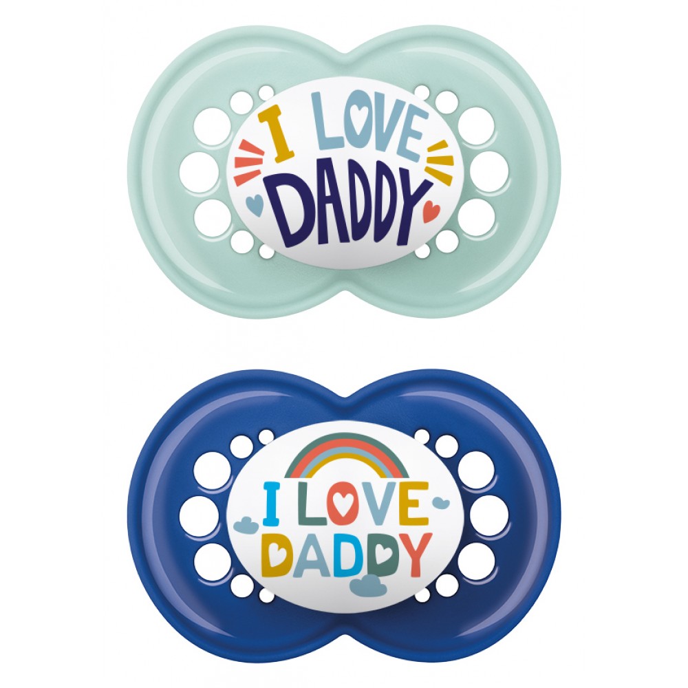 MAM Πιπίλα Ι Love Mummy & Daddy Σιλικόνης 16+ μηνών