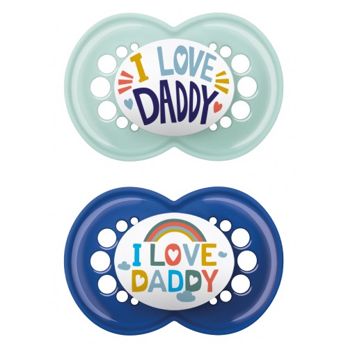 MAM Πιπίλα Ι Love Mummy & Daddy Σιλικόνης 16+ μηνών