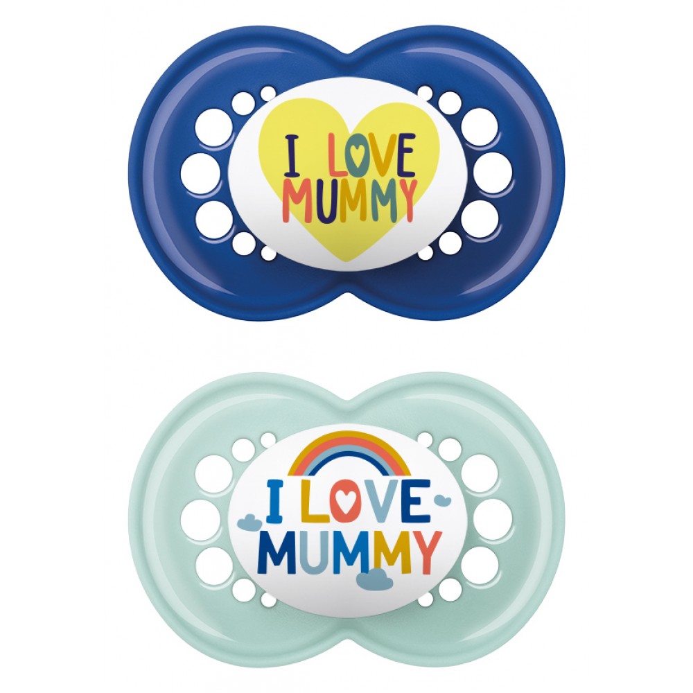 MAM Πιπίλα Ι Love Mummy & Daddy Σιλικόνης 6-16 μηνών