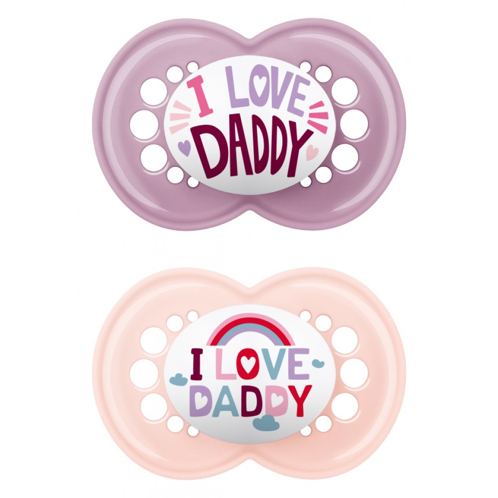 MAM Πιπίλα Ι Love Mummy & Daddy Σιλικόνης 6-16 μηνών