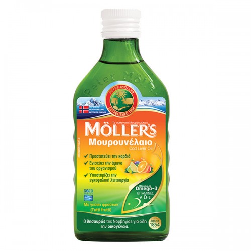 MOLLER'S Μουρουνέλαιο Υγρό Tutti Frutti 250ml