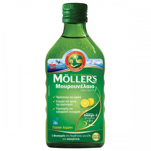 MOLLER'S Μουρουνέλαιο Υγρό Λεμόνι 250ml