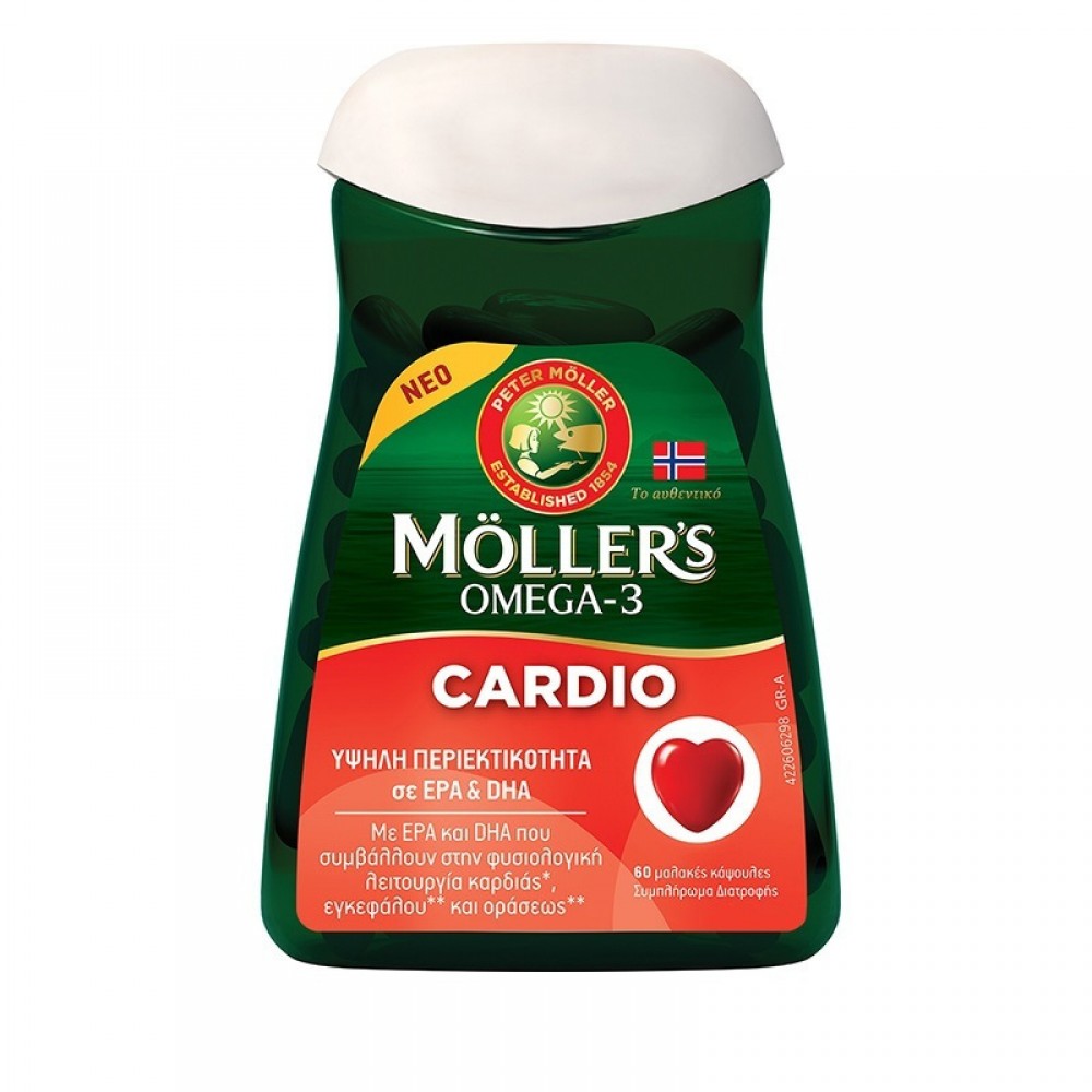 Moller's Omega-3 Cardio Μουρουνέλαιο και Ιχθυέλαιο 60 cps