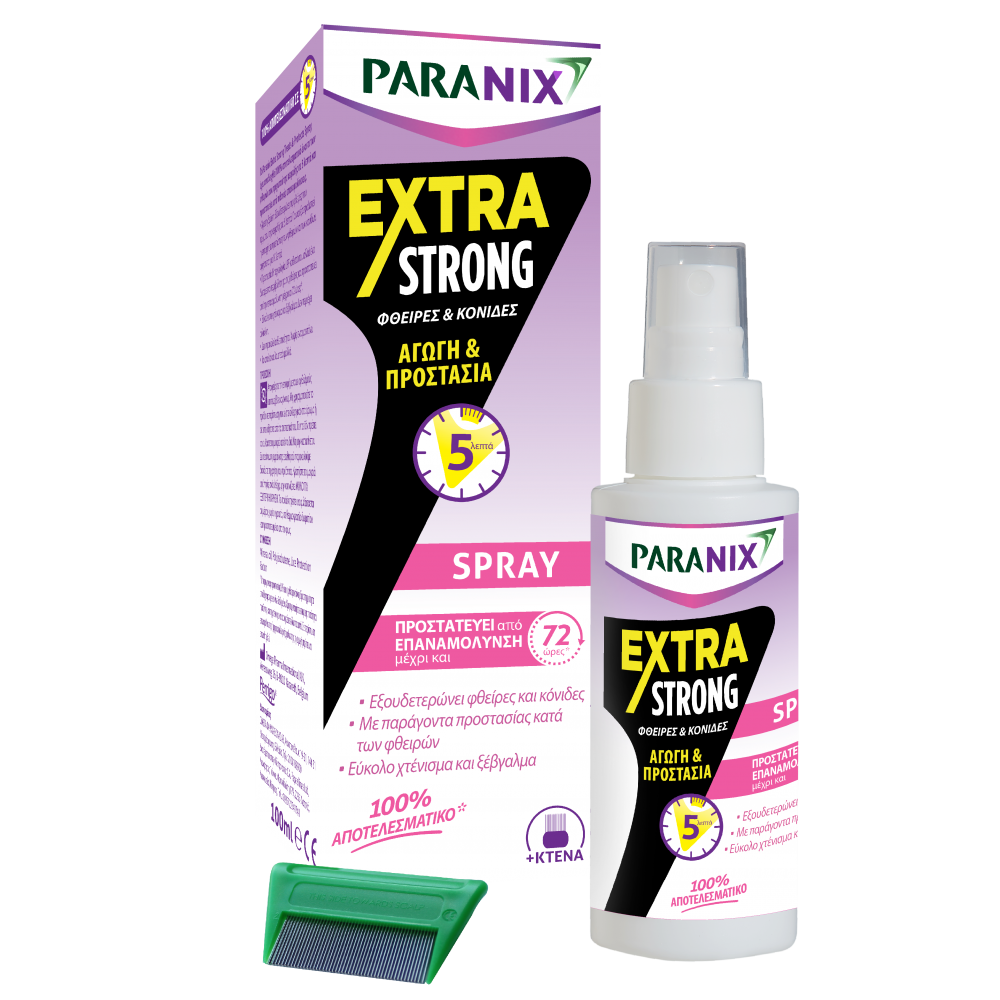 Paranix Extra Strong Σπρέι Κατά των Φθειρών 100ml 