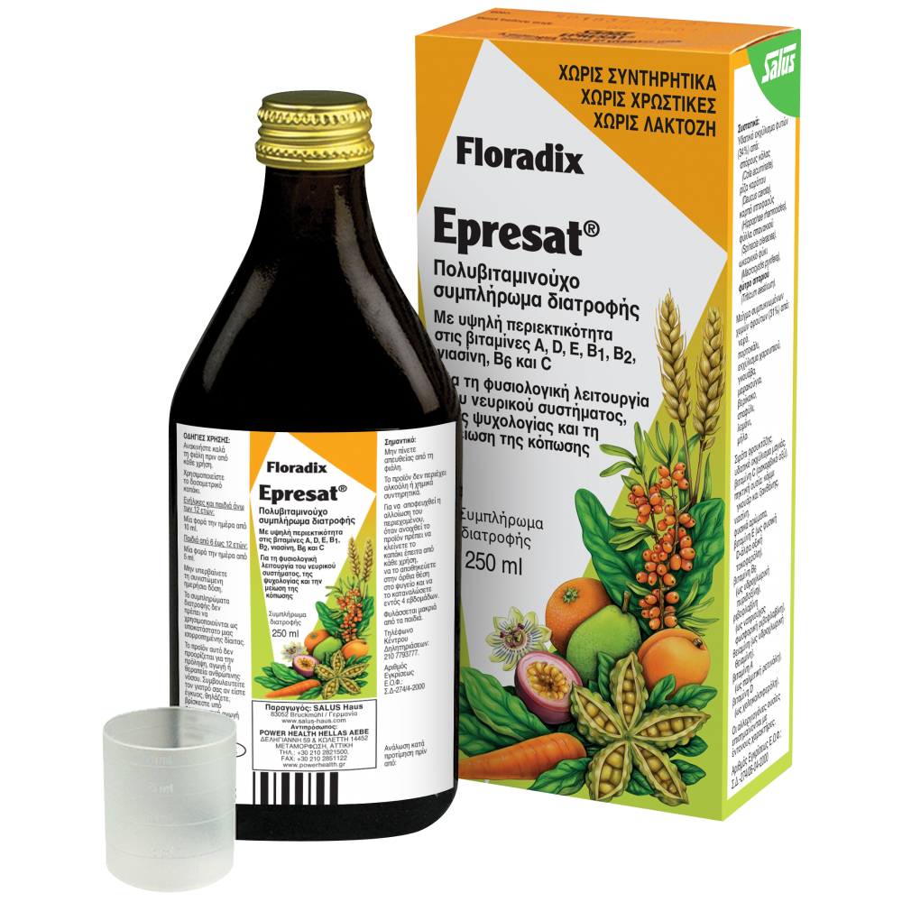 Power Health Floradix Epresat Πολυβιταμινούχο Σιρόπι x250ml