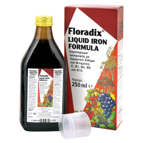 Power Health Floradix  Τονωτικό με Ειδικά Εκχυλίσματα Φρούτων, Σίδηρο & Βιταμίνες x250ml