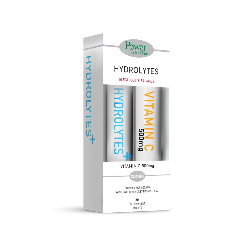 Power Health Ηλεκτρολύτες x20 αναβρ. δισκία & ΔΩΡΟ Vitamin C 500mg x20 αναβρ. δισκία
