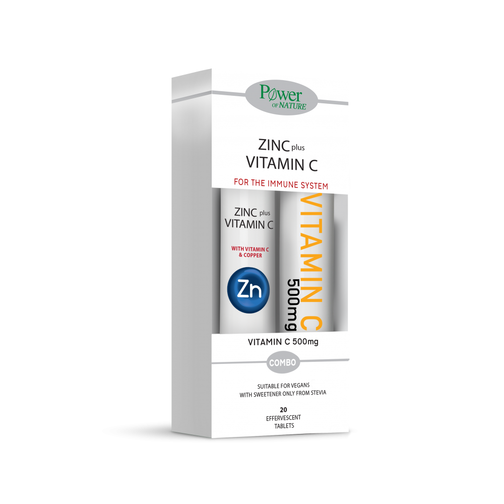 Power Health Zinc Plus Vit.C + VitaminC 500mg x20αναβρ. δισκία