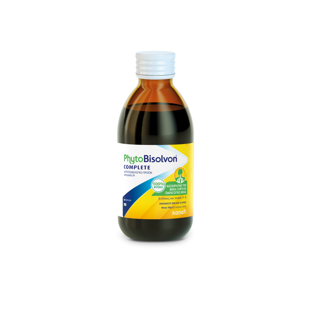 PhytoBisolvon Complete 100% φυσικό σιρόπι για Ξηρό & Παραγωγικό Βήχα 180GR
