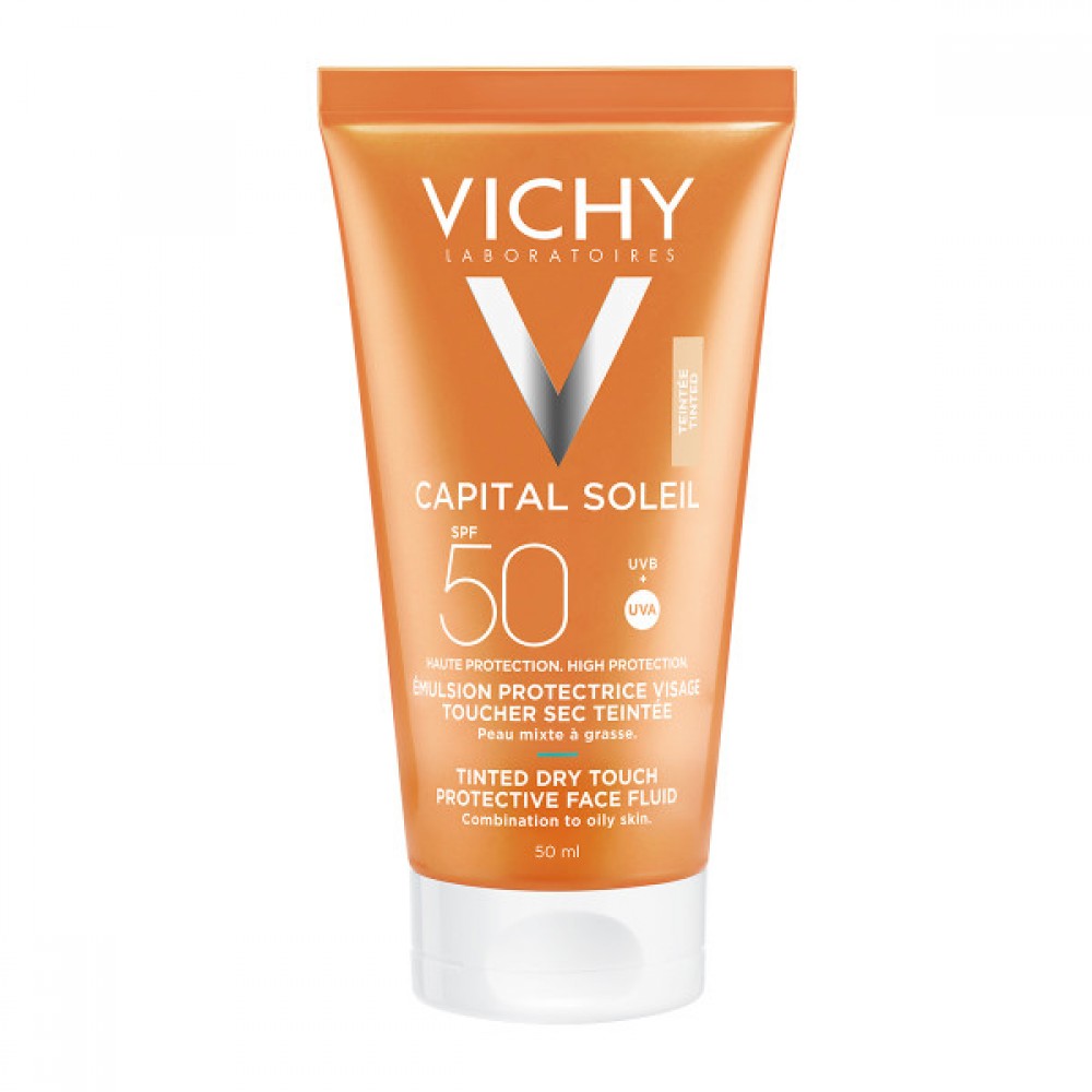 Vichy Αντηλιακό Προσώπου Dry Touch για Ματ Αποτέλεσμα με Χρώμα SPF50 50ml