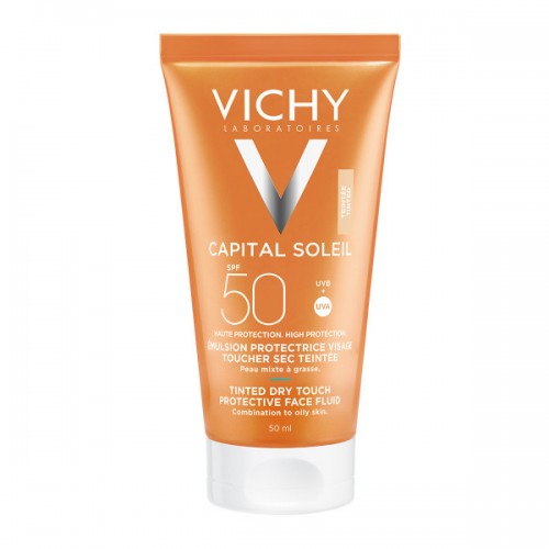 Vichy Αντηλιακό Προσώπου Dry Touch για Ματ Αποτέλεσμα με Χρώμα SPF50 50ml
