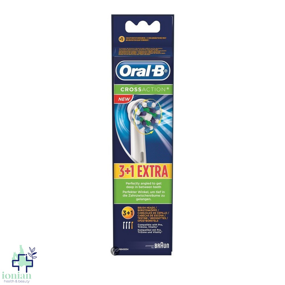 Oral-B Ανταλλακτικές Κεφαλές Cross Action 3+1 ΔΩΡΟ