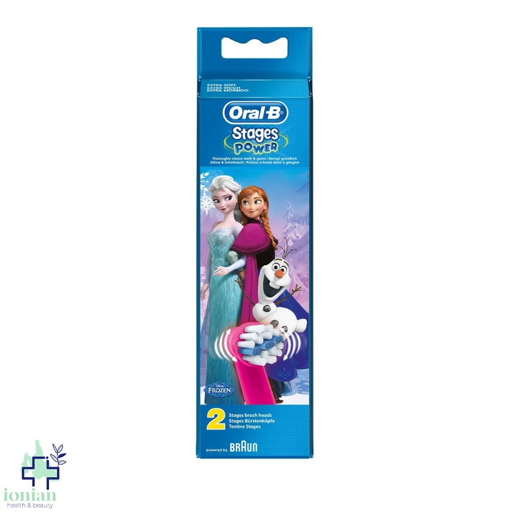 Oral-B Ανταλλακτικές Κεφαλές Princesses Παιδικής Ηλεκτρικής Οδοντόβουρτσας 2τμχ