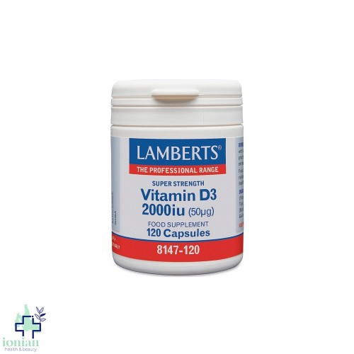 Lamberts Vitamin D3 2000iu x120 κάψουλες