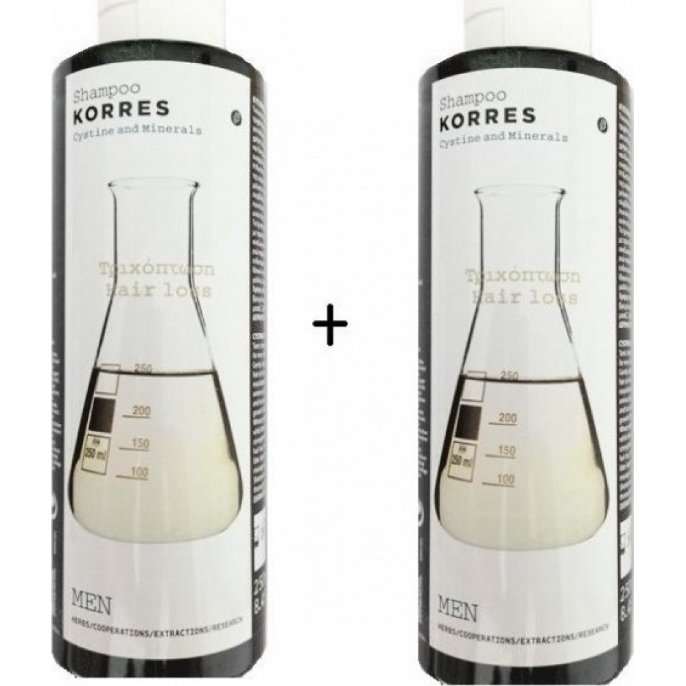 Korres Σαμπουάν Κυστίνη και Ιχνοστοιχεία Κατά της Τριχόπτωσης για Άνδρες 1&1 250ml
