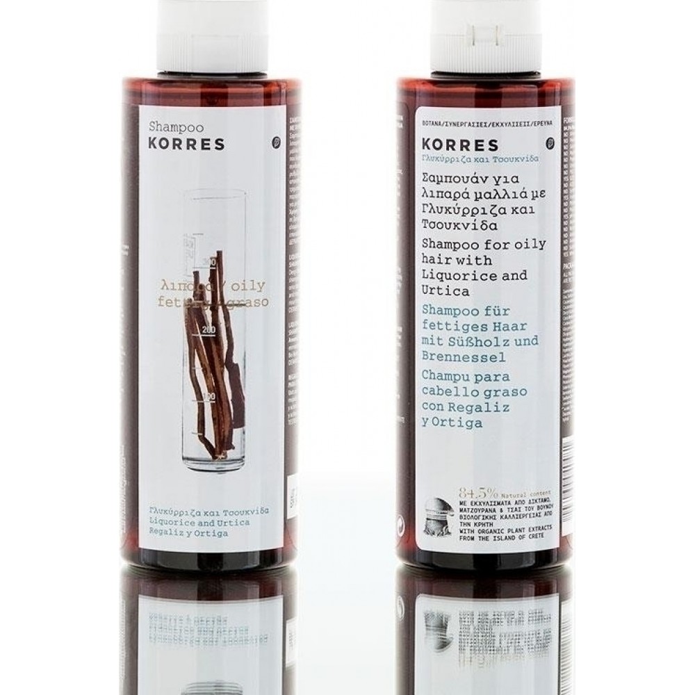 Korres Σαμπουάν Γλυκύρριζα και Τσουκνίδα για Λιπαρά Μαλλιά 1&1 250ml
